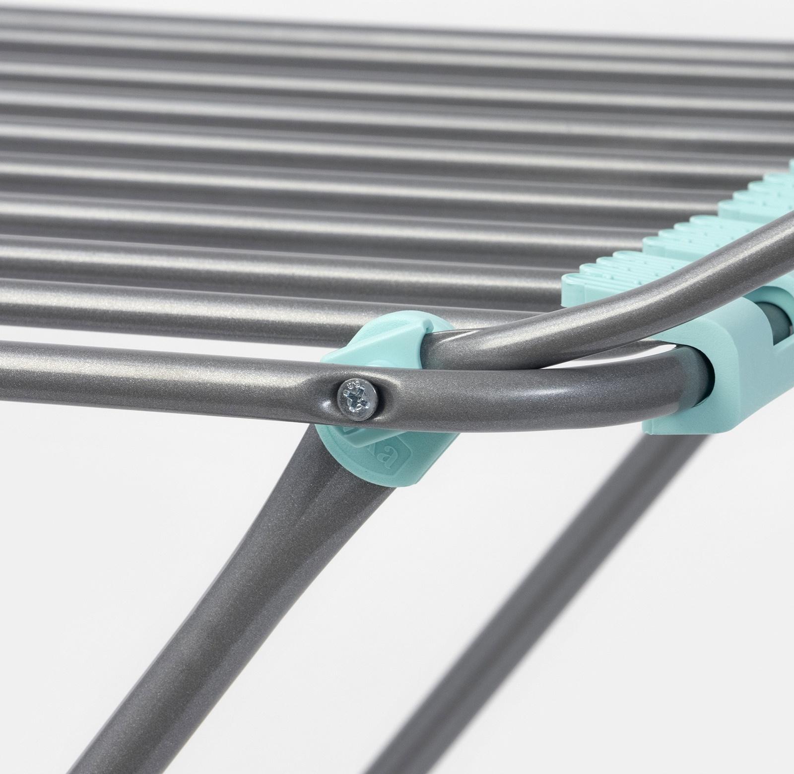 Сушилка для белья напольная, рабочая длина 18 м, серая