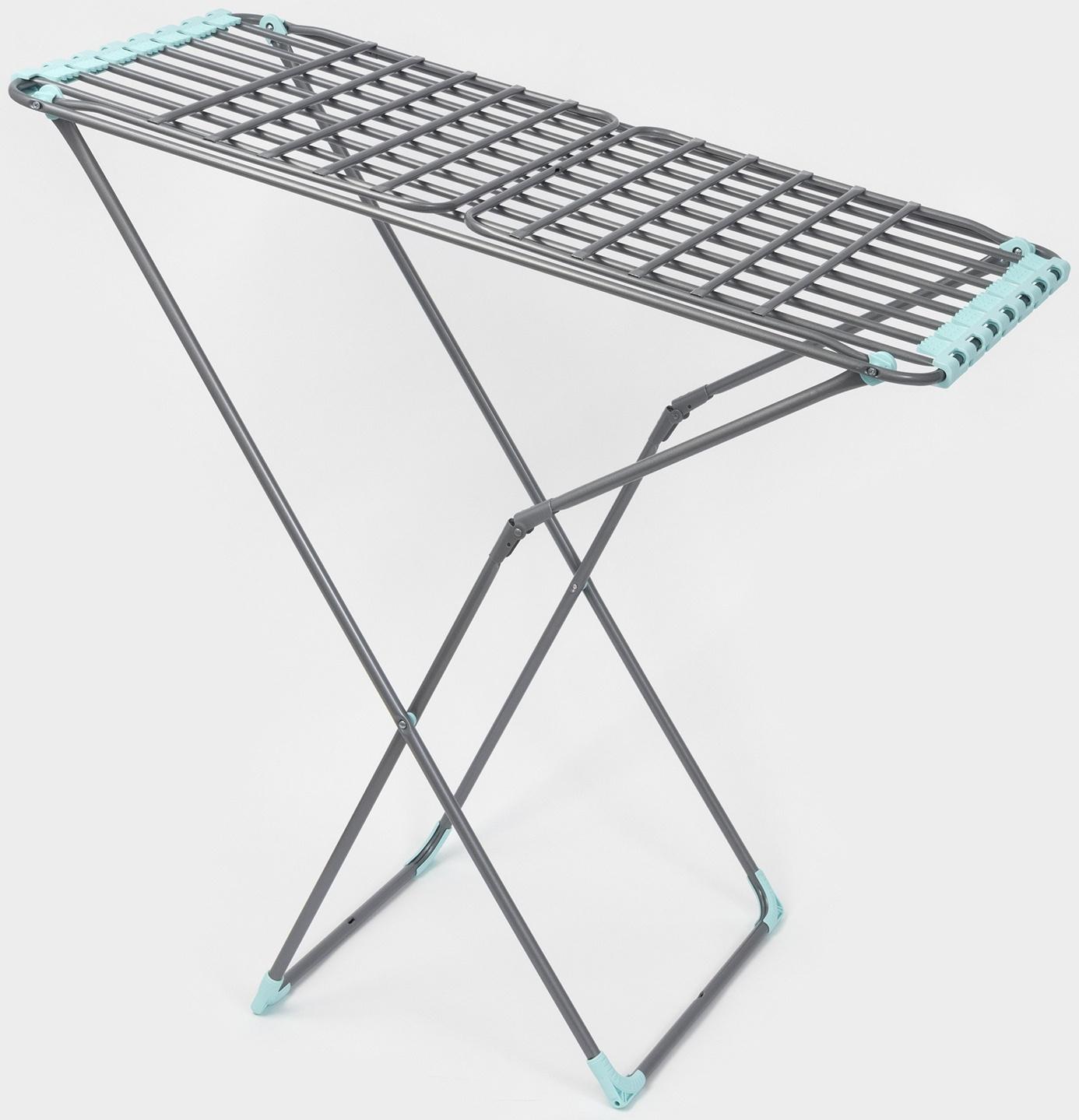 Сушилка для белья напольная, рабочая длина 18 м, серая