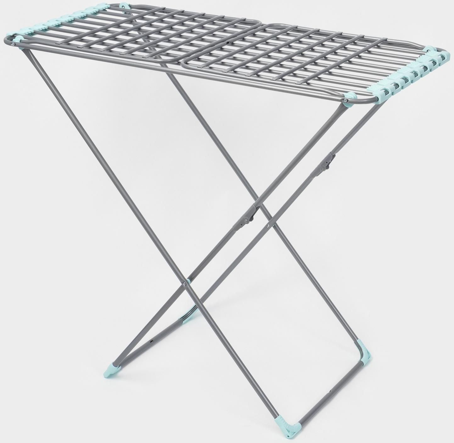 Сушилка для белья напольная, рабочая длина 18 м, серая