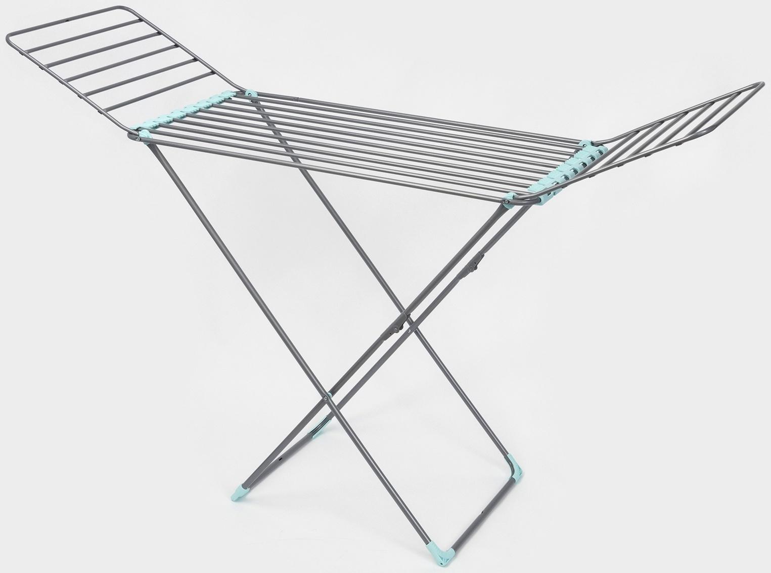 Сушилка для белья напольная, рабочая длина 18 м, серая