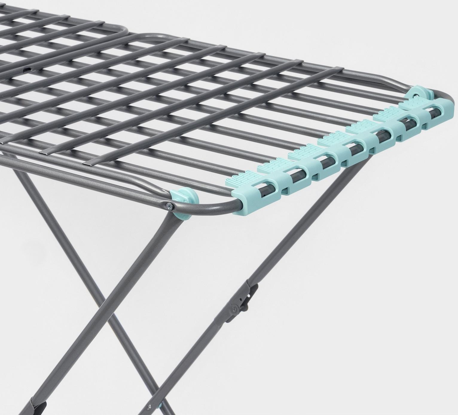 Сушилка для белья напольная, рабочая длина 18 м, серая