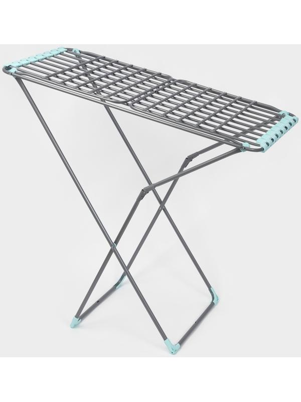 Сушилка для белья напольная, рабочая длина 18 м, серая