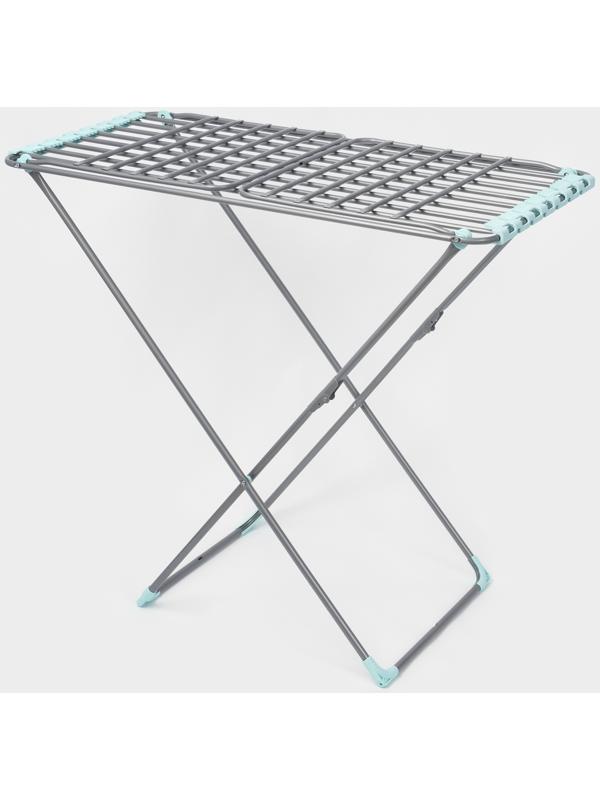 Сушилка для белья напольная, рабочая длина 18 м, серая