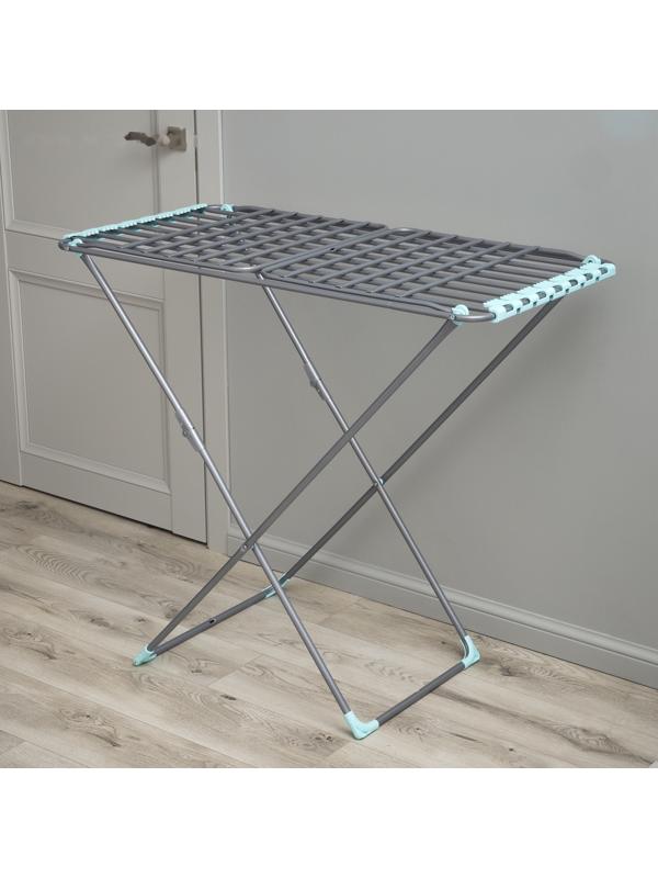 Сушилка для белья напольная, рабочая длина 18 м, серая