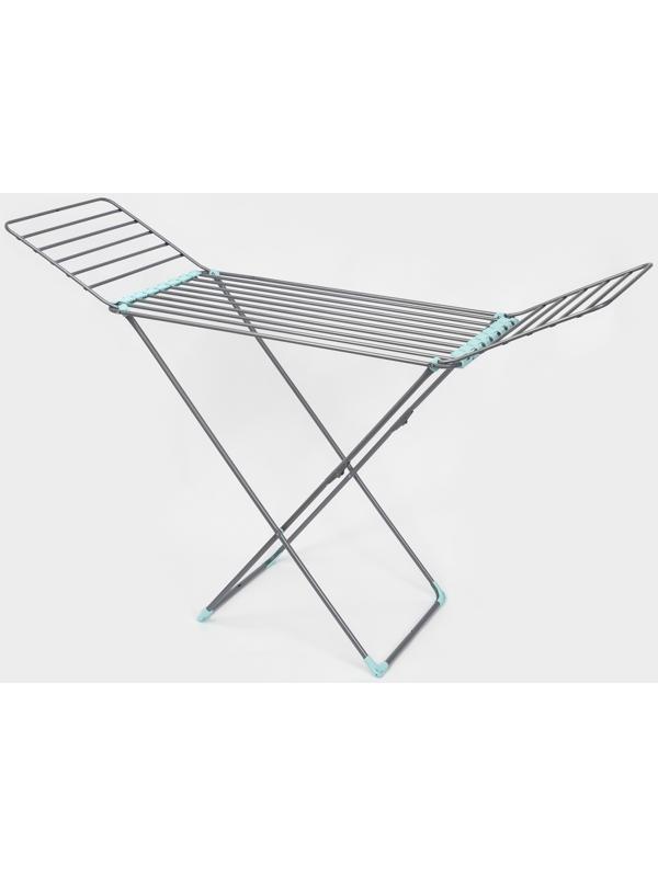 Сушилка для белья напольная, рабочая длина 18 м, серая