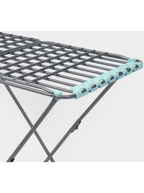 Сушилка для белья напольная, рабочая длина 18 м, серая