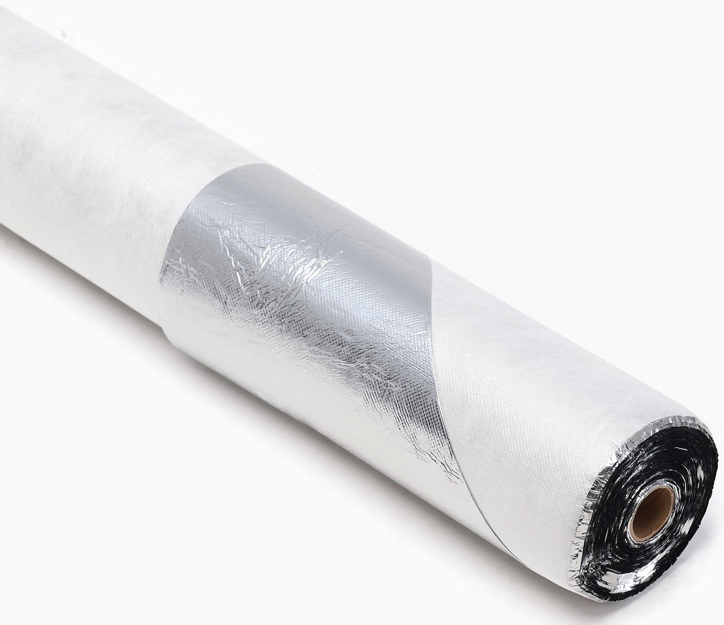 Фольгированное-нетканное полотно 1,6х43,75 м, (70 м2 в рулоне), для термоизоляции