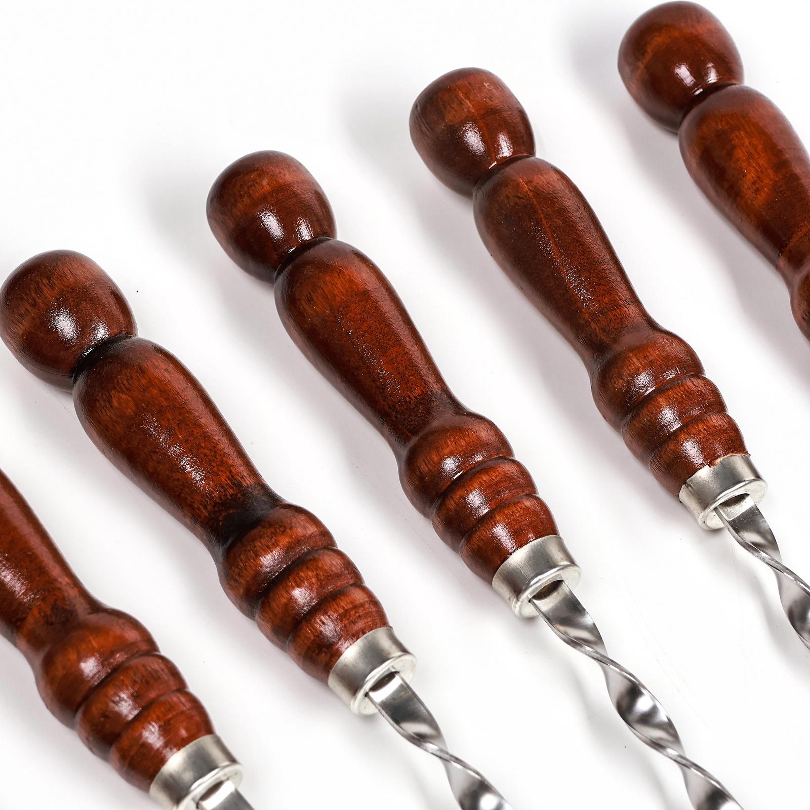 Набор с шампурами подарочный «Шафран», 8 предметов, шампуры 50 см