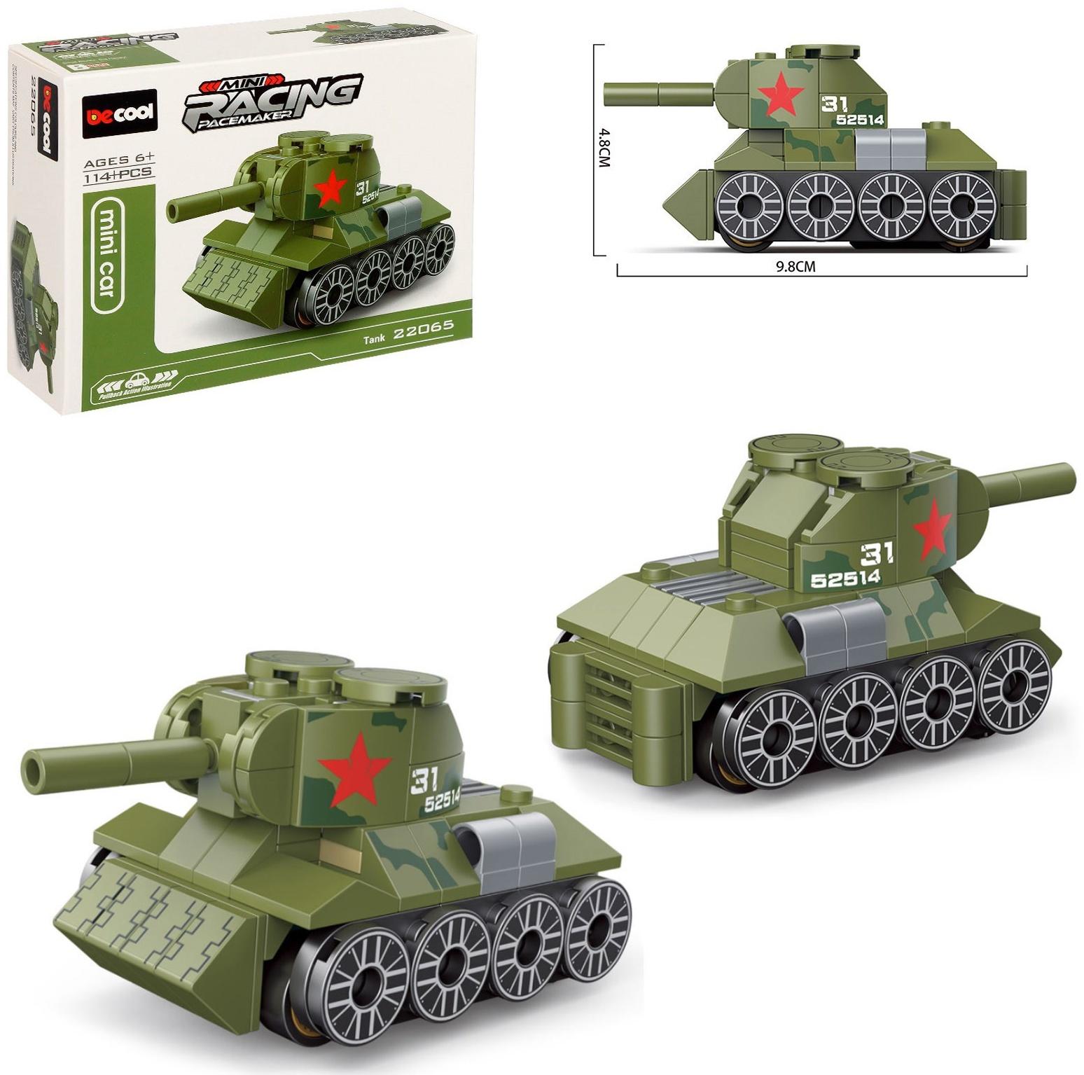 Конструктор блочный «Армия. Советский танк», 143 детали