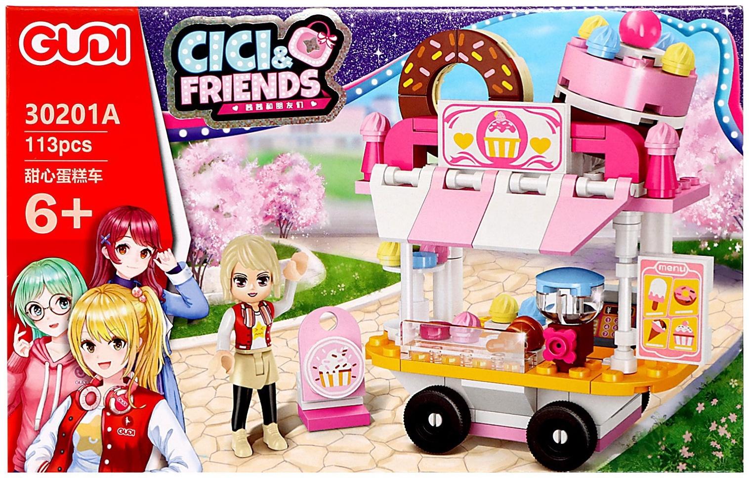 Конструктор для девочек «Подружки. Магазин на тележке. Десерт», 113 деталей