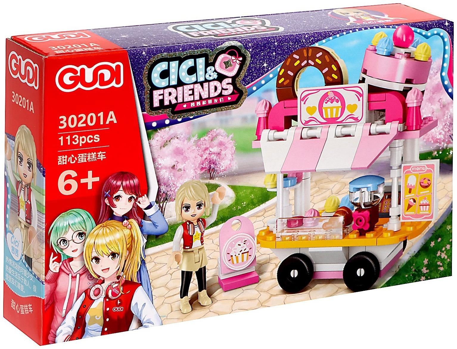 Конструктор для девочек «Подружки. Магазин на тележке. Десерт», 113 деталей