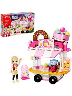 Конструктор для девочек «Подружки. Магазин на тележке. Десерт», 113 деталей