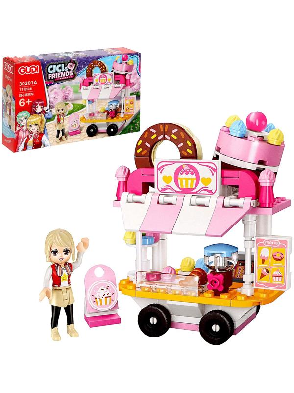Конструктор для девочек «Подружки. Магазин на тележке. Десерт», 113 деталей