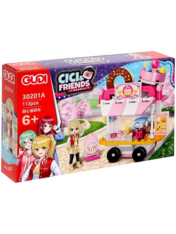 Конструктор для девочек «Подружки. Магазин на тележке. Десерт», 113 деталей
