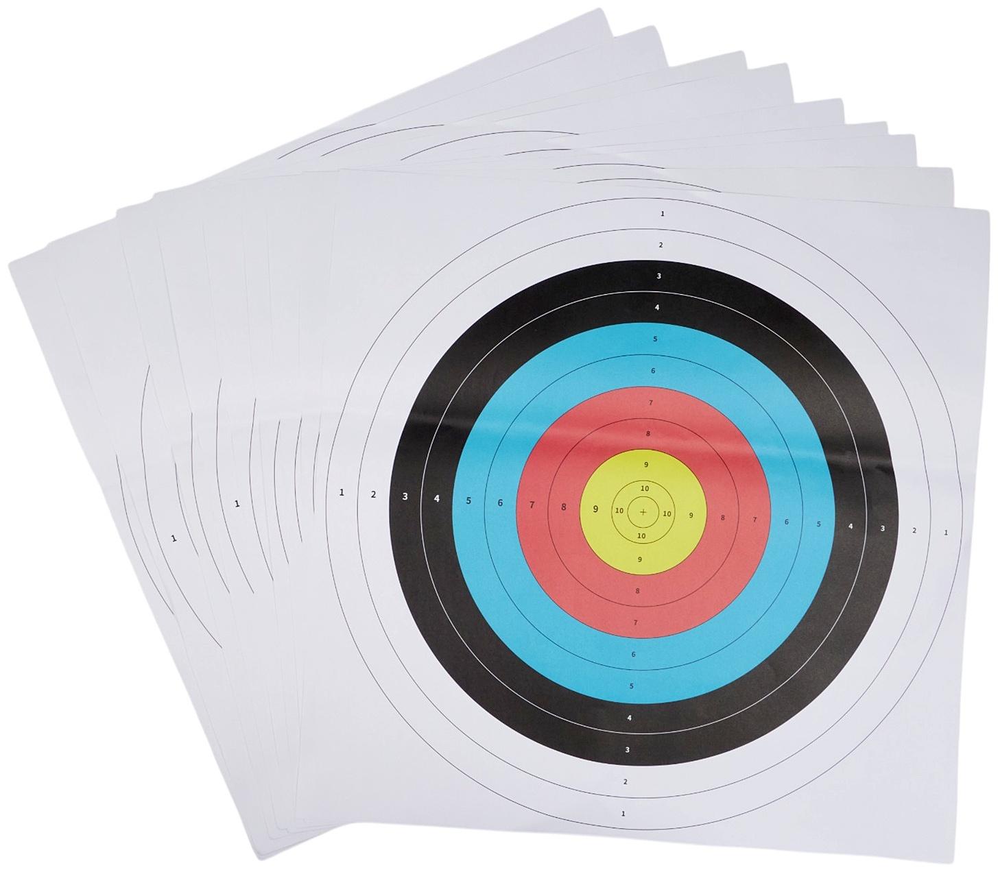 Набор мишеней для стрельбы из лука, 10 шт, 60 см, бумажные, цветная печать