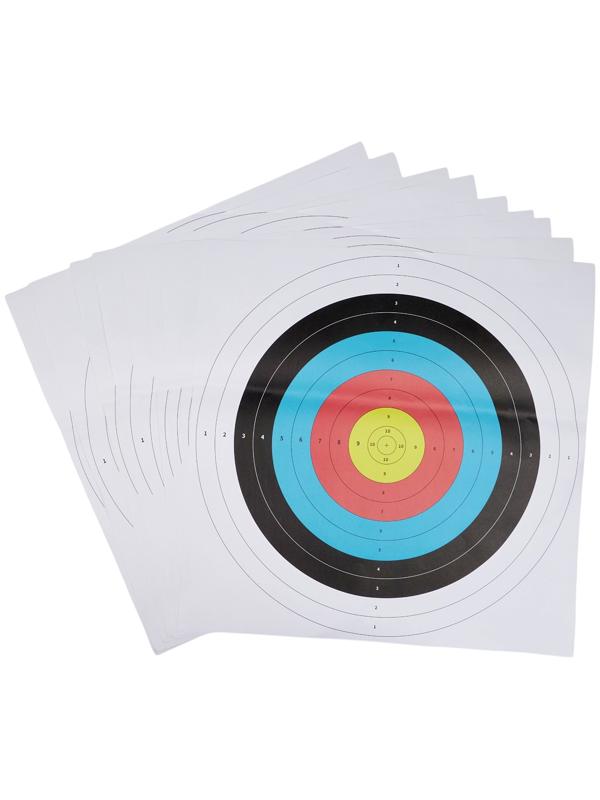 Набор мишеней для стрельбы из лука, 10 шт, 60 см, бумажные, цветная печать