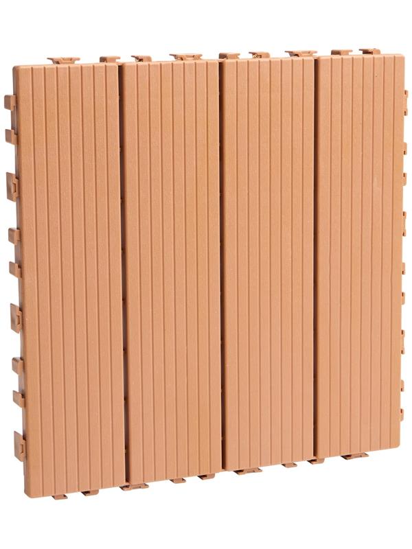 Плитка садовая, тротуарная, набор - 10 шт, пластик, коричневая, 30 х 30 х 2 см