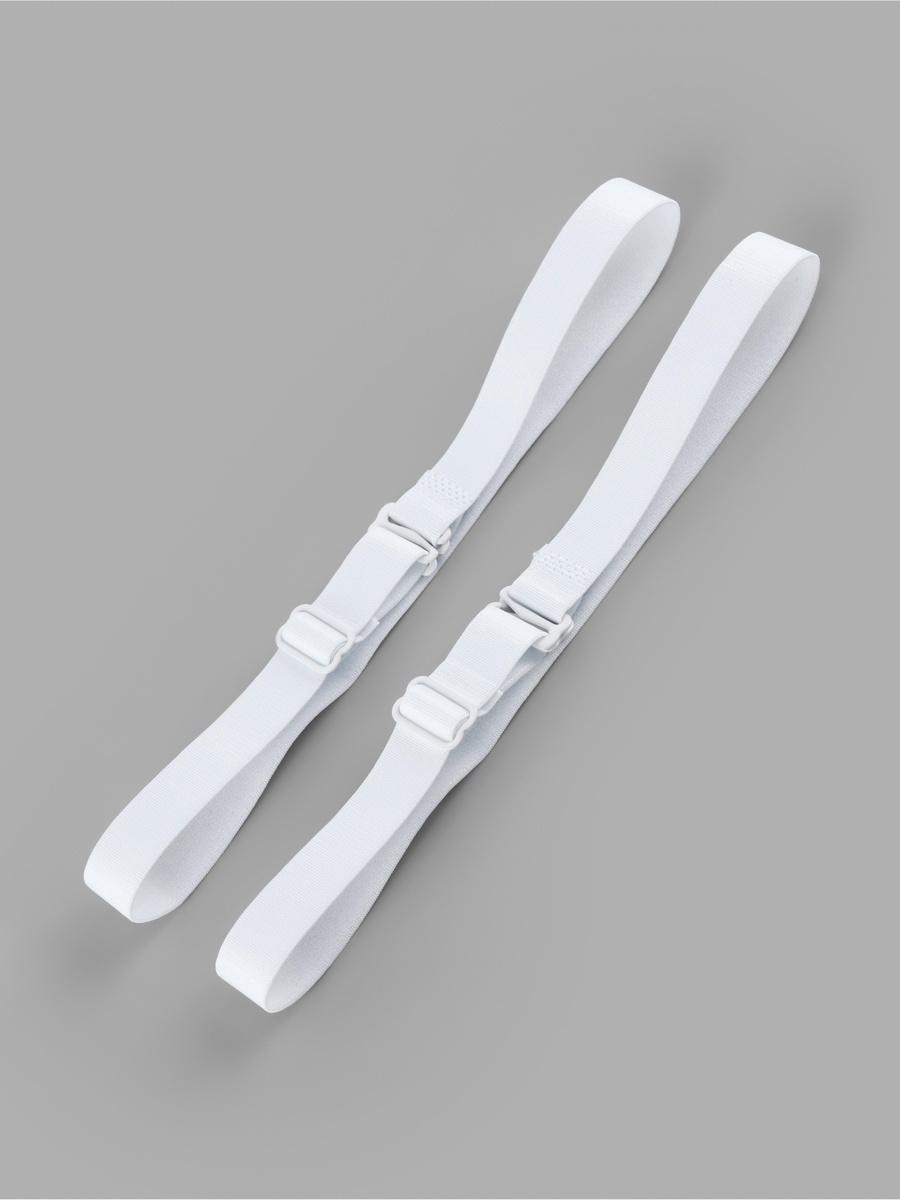 Лямки для бюстгальтера, текстильные, 1.5 см, 45 см, пара, белые