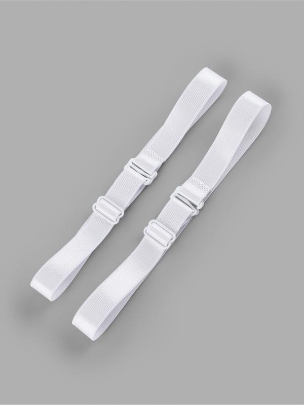Бретели для бюстгальтера, текстильные, 1.8 см, 45 см, пара, белые
