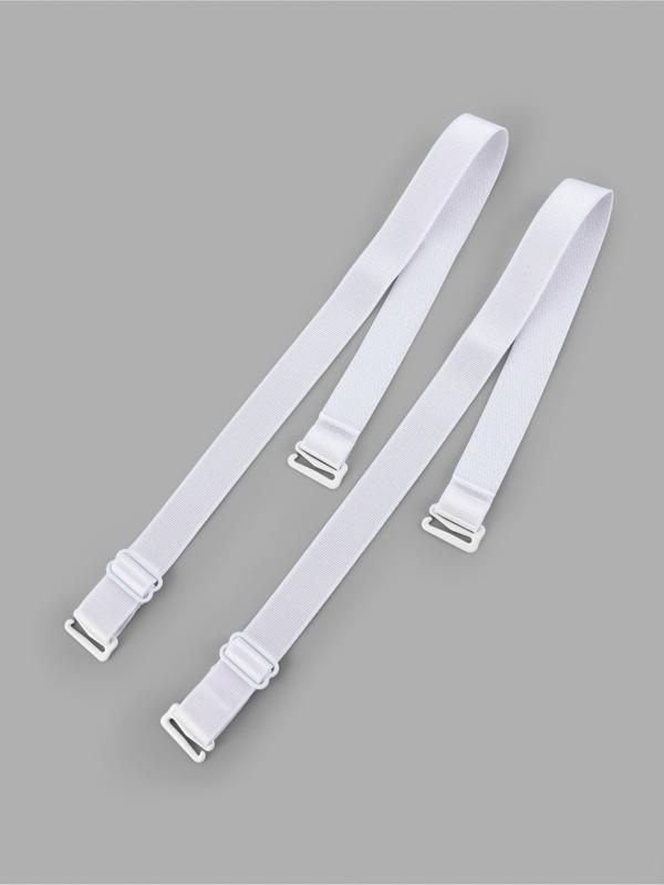 Бретели для бюстгальтера, текстильные, 1.8 см, 45 см, пара, белые
