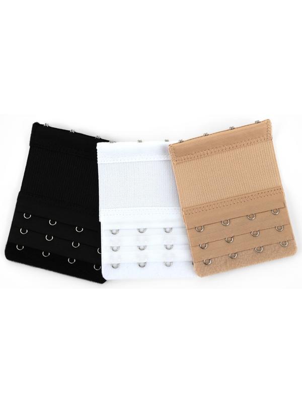 Застёжка для бюстгальтера, удлинитель, 3 ряда, 4 крючка, 7.5×10 см, 3 шт.