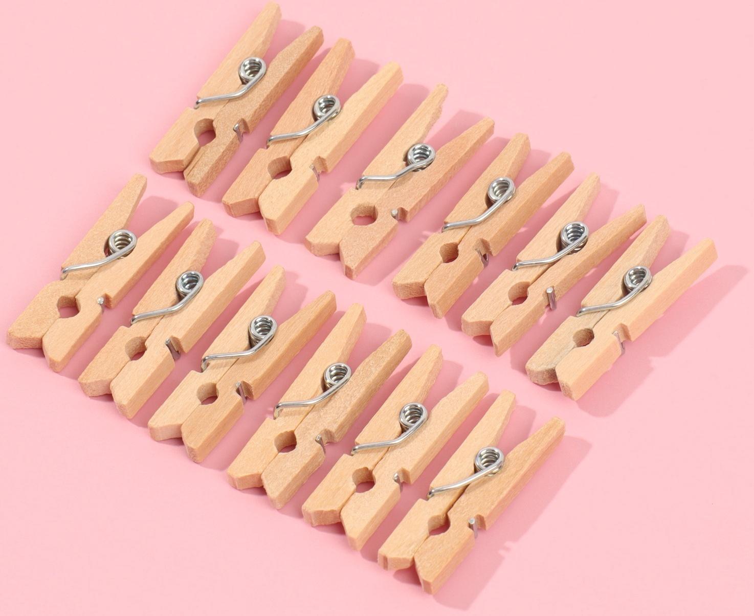 Прищепки для шитья, 2.5×0.8 см, 50 шт., бежевые