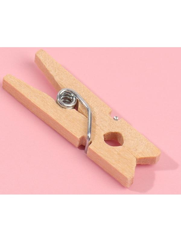 Прищепки для шитья, 2.5×0.8 см, 50 шт., бежевые