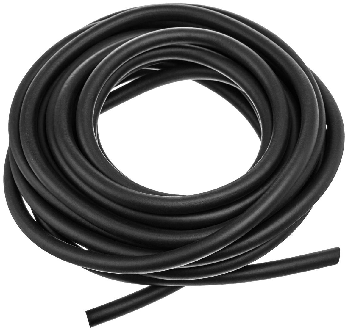 Уплотнитель для дверей авто, О-образный, 6 мм, 5 м, черный