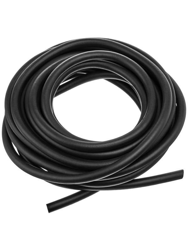 Уплотнитель для дверей авто, О-образный, 6 мм, 5 м, черный