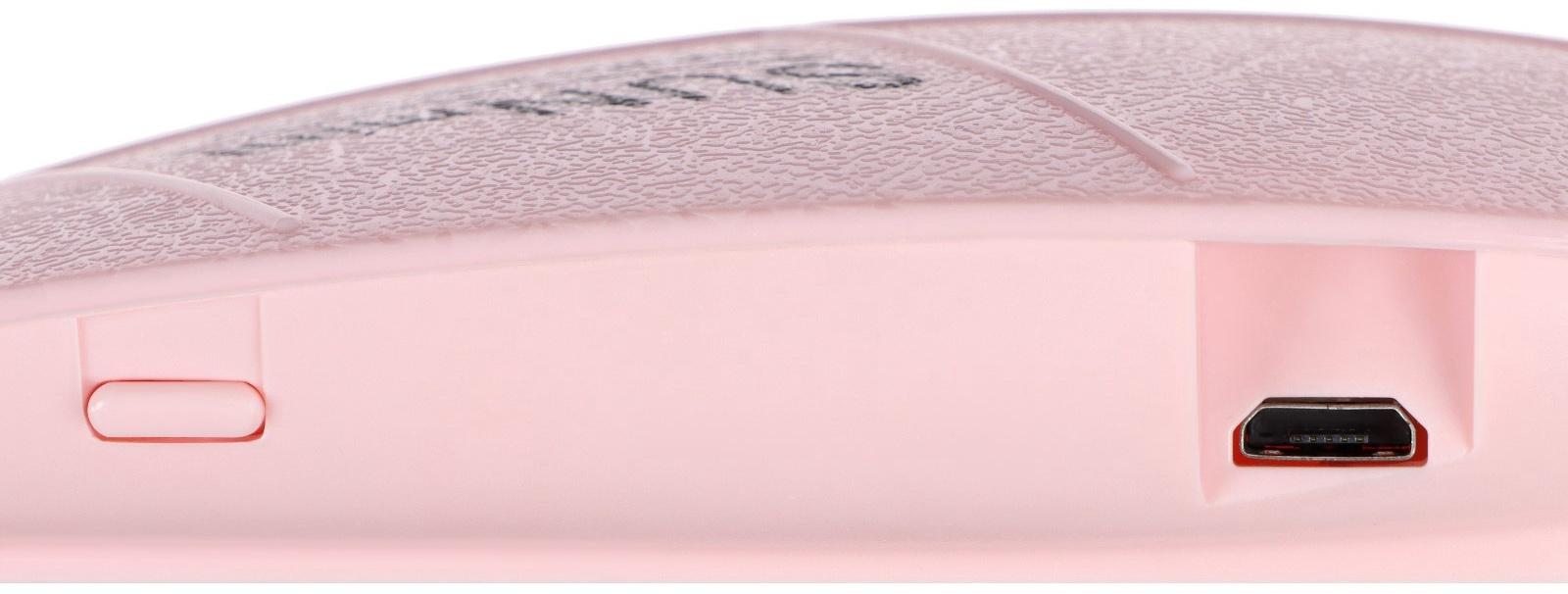 Лампа для маникюра LUF-09, UV/LED, 6 диодов, 6 Вт, USB, розовая