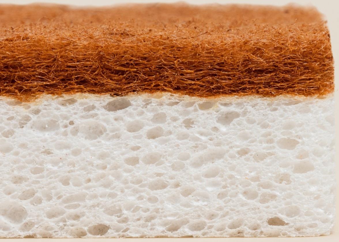 Губки для посуды SL Home, из древесной целлюлозы, с кокосовым абразивом, 3 шт.