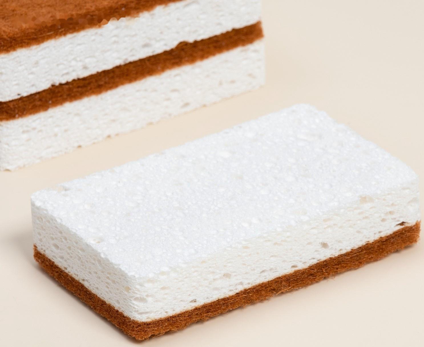 Губки для посуды SL Home, из древесной целлюлозы, с кокосовым абразивом, 3 шт.