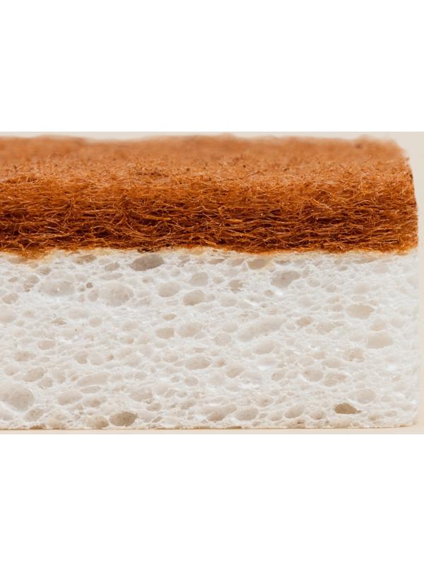 Губки для посуды SL Home, из древесной целлюлозы, с кокосовым абразивом, 3 шт.