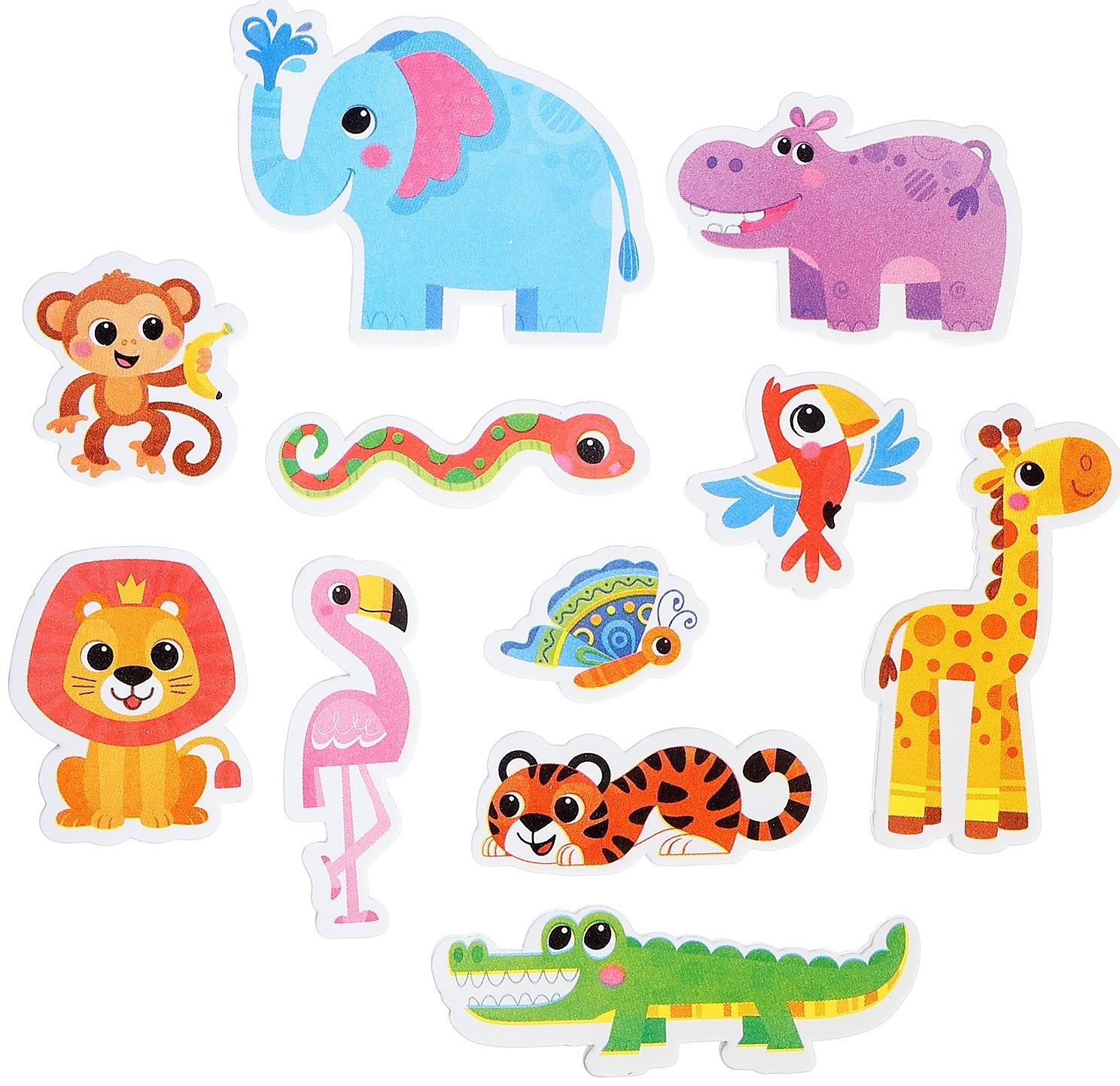 Игровой набор для ванной «Жители Африки», сетка для хранения, игрушки