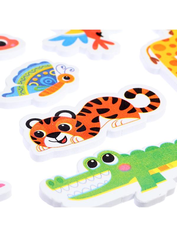 Игровой набор для ванной «Жители Африки», сетка для хранения, игрушки