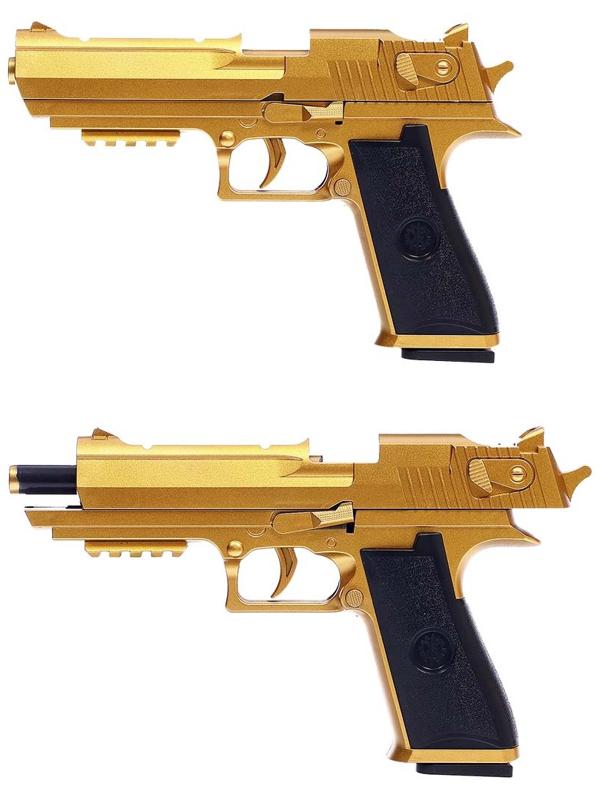 Пистолет детский «Дигл», стреляет мягкими пулями, вылетают гильзы, автоматическая перезарядка