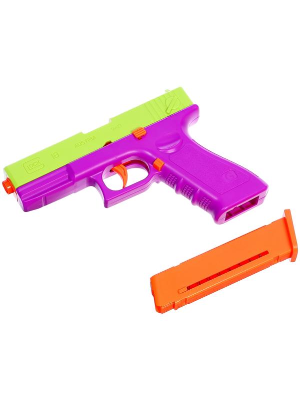 Пистолет детский «Глок», стреляет мягкими пулями, вылетают гильзы, автоматическая перезарядка