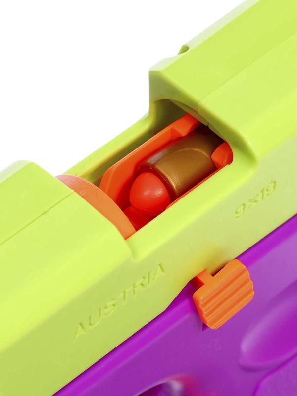 Пистолет детский «Глок», стреляет мягкими пулями, вылетают гильзы, автоматическая перезарядка