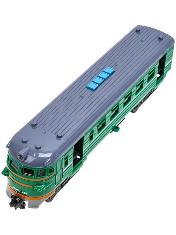 Модель локомотива поезда «Электричка», свет, звук, 30 см, 4 кнопки, инерция