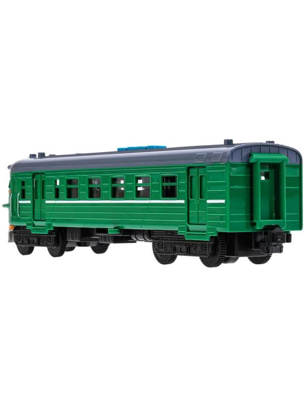 Модель локомотива поезда «Электричка», свет, звук, 30 см, 4 кнопки, инерция