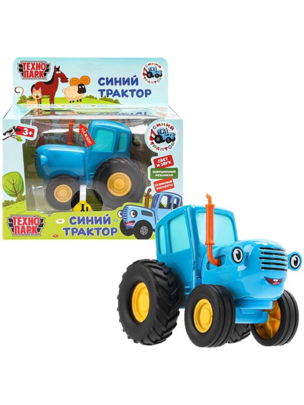Машинка металлическая «Синий трактор», свет, звук, 11 см, инерция