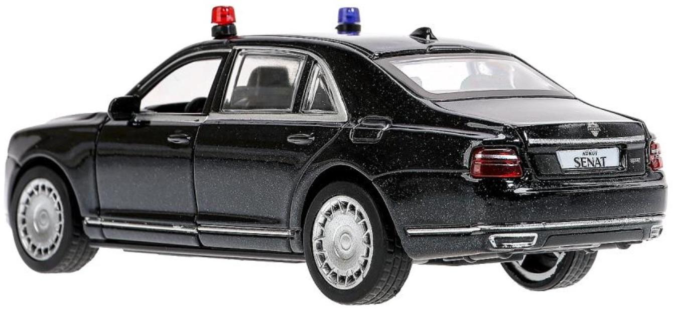 Машинка металлическая «Аурус сенат», открываются двери, багажник, инерция, 13,5 см, черный
