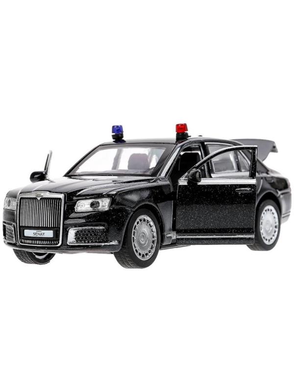 Машинка металлическая «Аурус сенат», открываются двери, багажник, инерция, 13,5 см, черный
