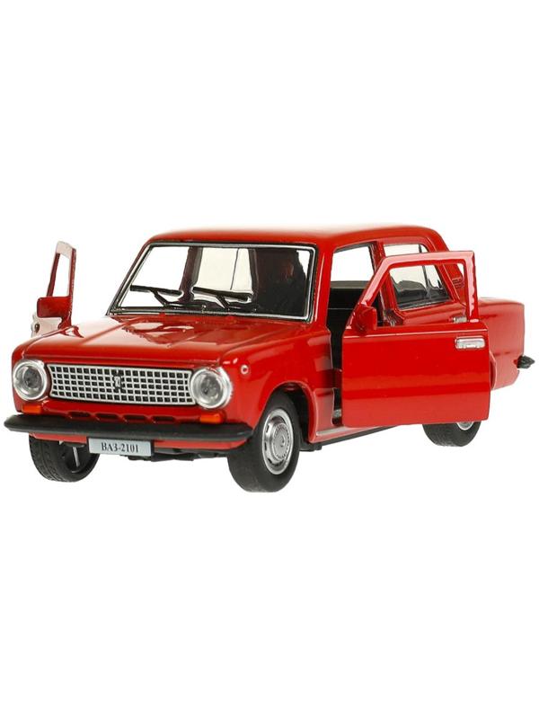 Машинка металлическая «ВАЗ-2101», ретро - модель «Копейка», открываются двери, багажник, инерция, 12 см, красный