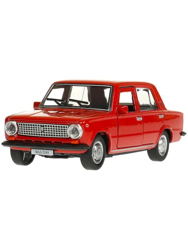 Машинка металлическая «ВАЗ-2101», ретро - модель «Копейка», открываются двери, багажник, инерция, 12 см, красный