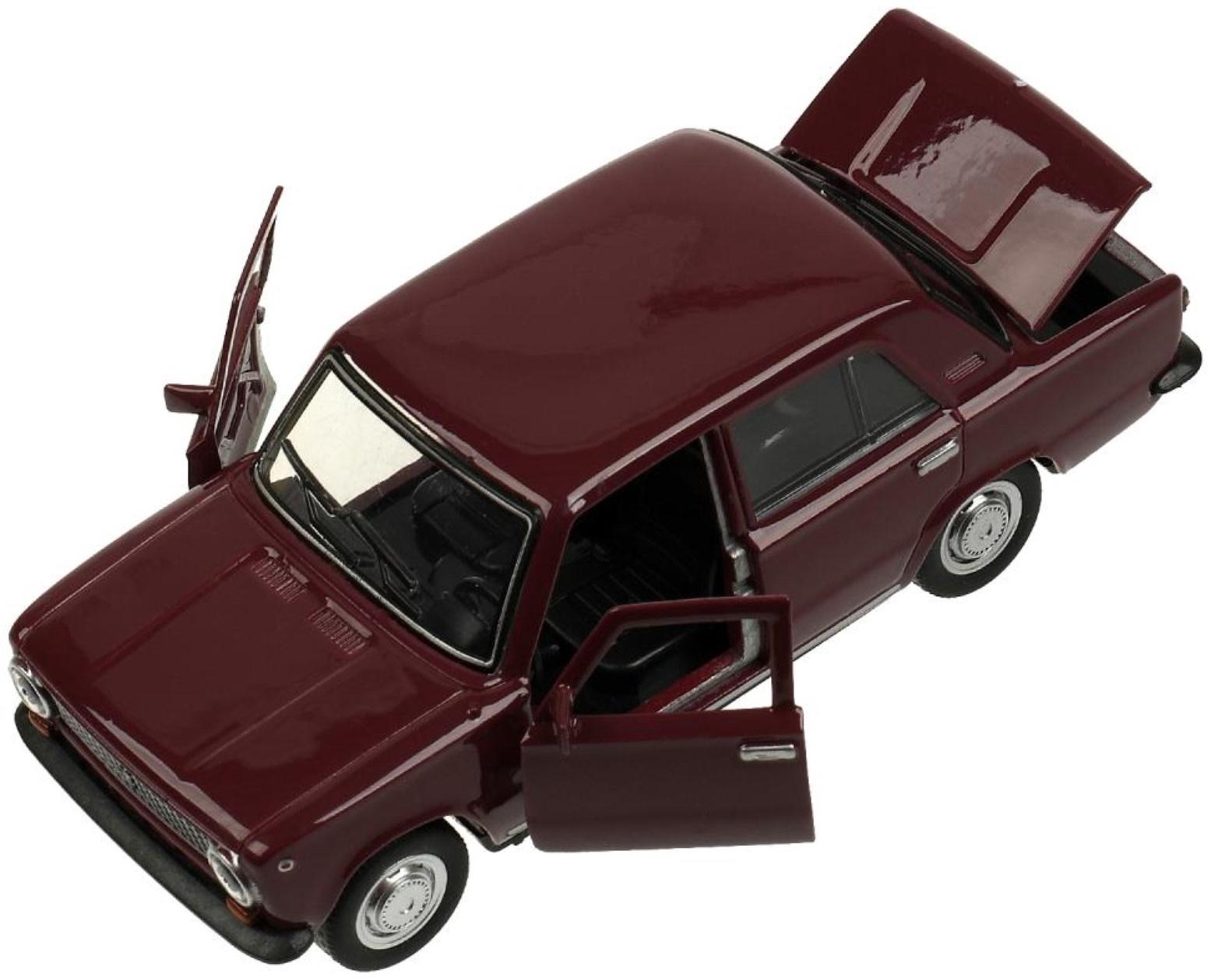 Машинка металлическая «ВАЗ-2101», ретро - модель «Копейка», открываются двери, багажник, инерция, 12 см, фиолетовый