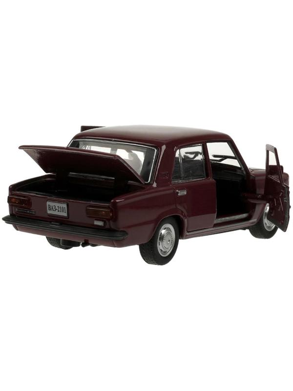 Машинка металлическая «ВАЗ-2101», ретро - модель «Копейка», открываются двери, багажник, инерция, 12 см, фиолетовый