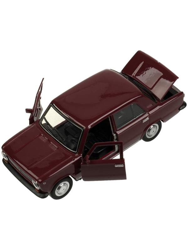 Машинка металлическая «ВАЗ-2101», ретро - модель «Копейка», открываются двери, багажник, инерция, 12 см, фиолетовый