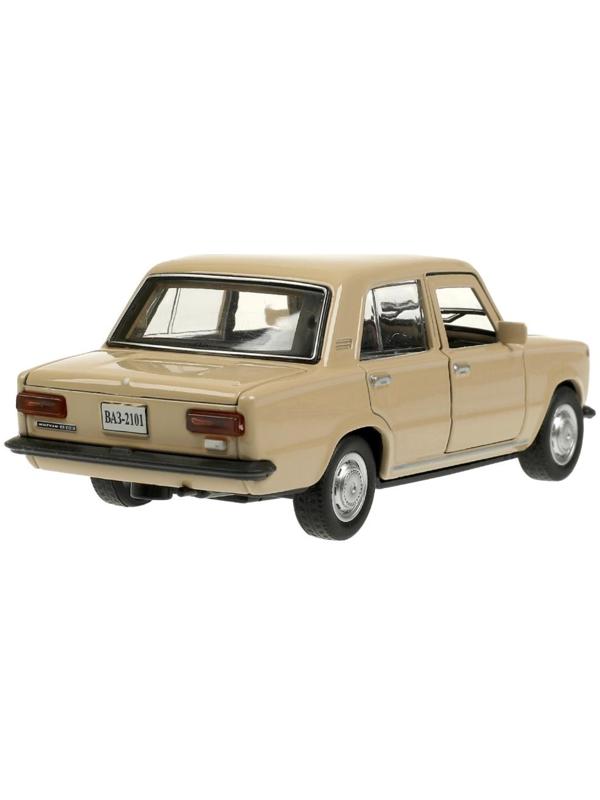 Машинка металлическая «ВАЗ-2101», ретро - модель «Копейка», открываются двери, багажник, инерция, 12 см, бежевый
