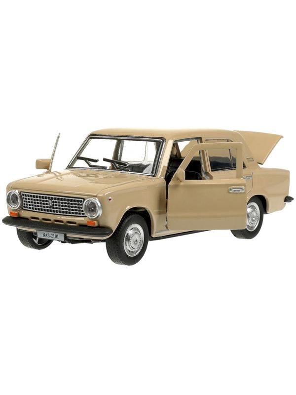 Машинка металлическая «ВАЗ-2101», ретро - модель «Копейка», открываются двери, багажник, инерция, 12 см, бежевый